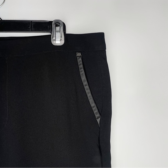 Rag & Bone Black Alpine Trouser Pants Size 10 Leather Trim Crop - Picture 5 of 10